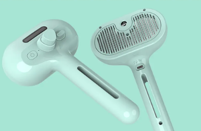 Pawdle ClickClean — Self-Cleaning Pet Grooming Comb with Mist