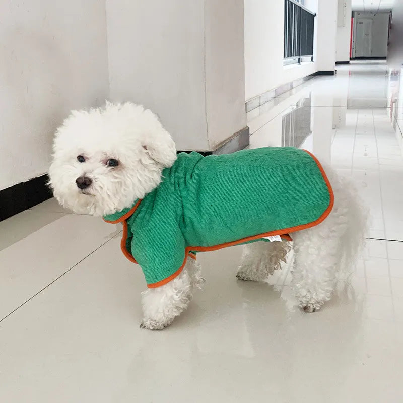 Pawdle Cozy Drying Robe — Fast-Dry Microfibre Pet Bathrobe