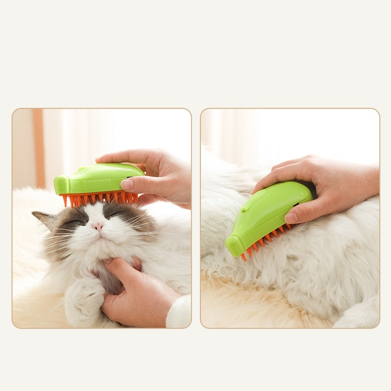 Pawdle 3-in-1 Steam Grooming Brush — Deshed, Massage & Clean