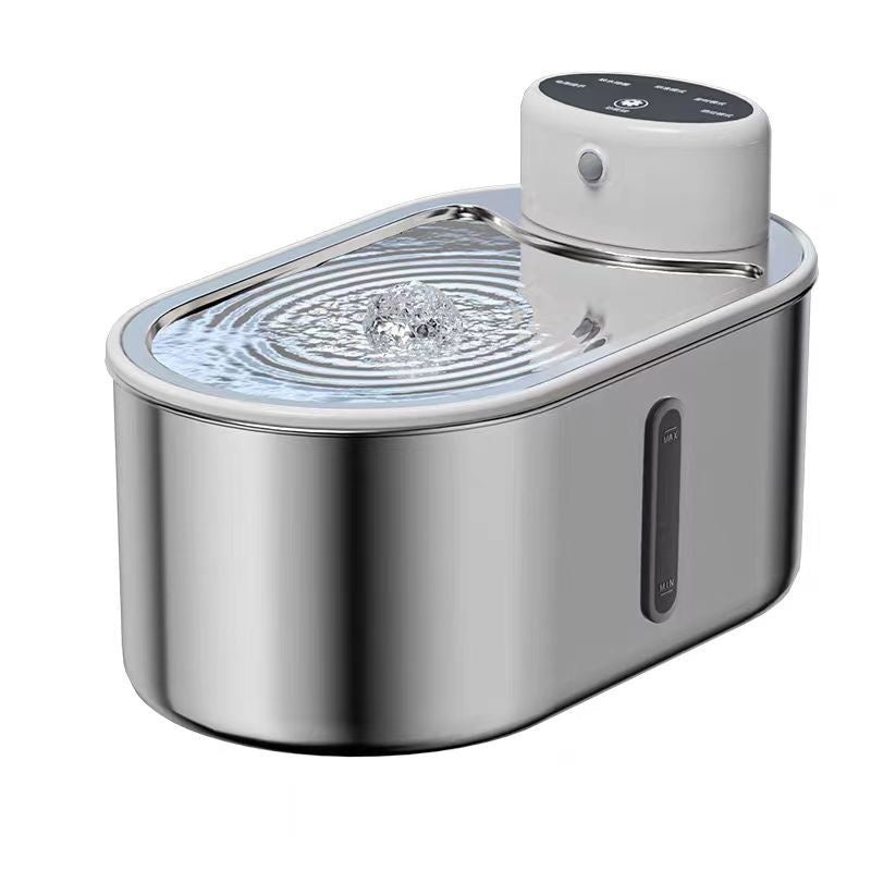 Pawdle SmartFlow — Motion-Sensing Stainless Steel Pet Water Fountain