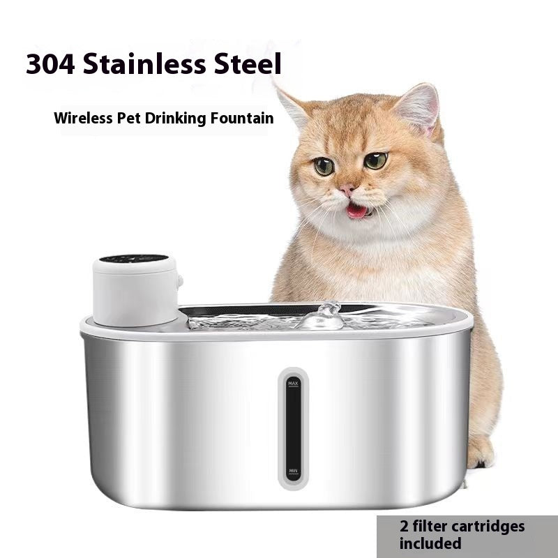 Pawdle SmartFlow — Motion-Sensing Stainless Steel Pet Water Fountain