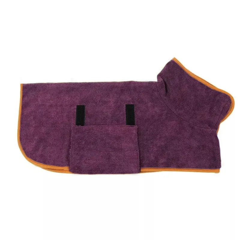 Pawdle Cozy Drying Robe — Fast-Dry Microfibre Pet Bathrobe