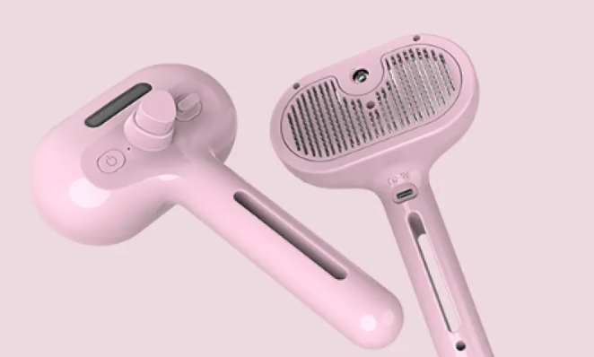 Pawdle ClickClean — Self-Cleaning Pet Grooming Comb with Mist